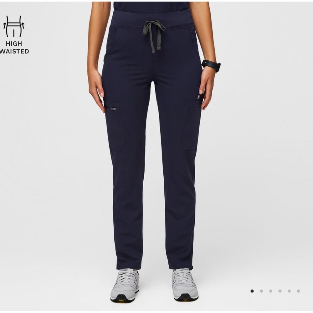 FIGS Yoga High Waist Skinny Scrub Pant - Regular Length, Navy